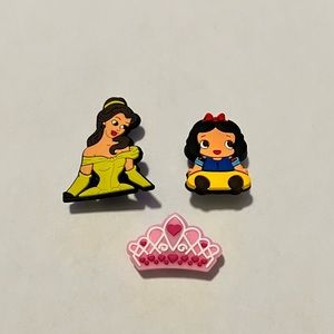 3 pack Princess Shoe Charms for Crocs